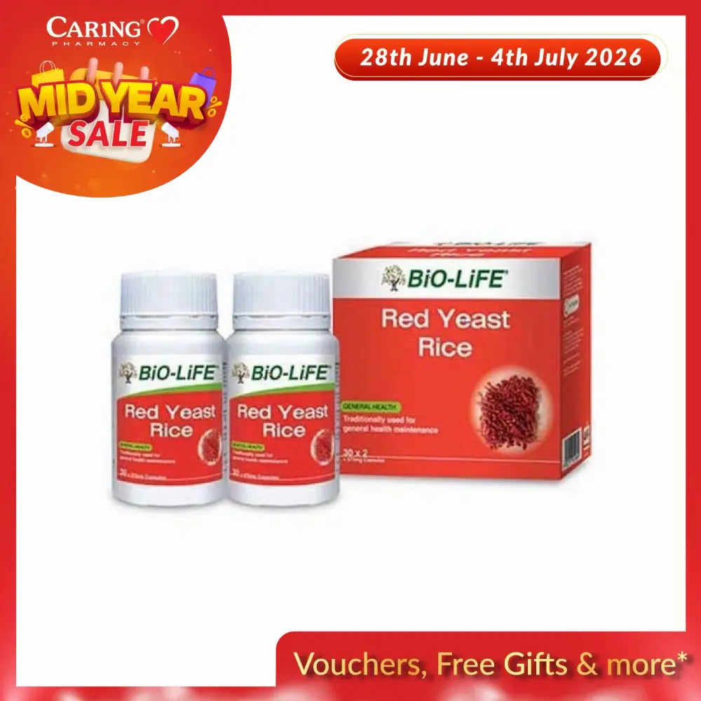 Bio-Life Red Yeast Rice supplement package with two bottles for heart health maintenance