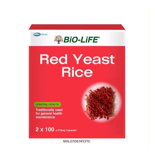Bio-Life Red Yeast Rice capsules in a red and white box for general health maintenance