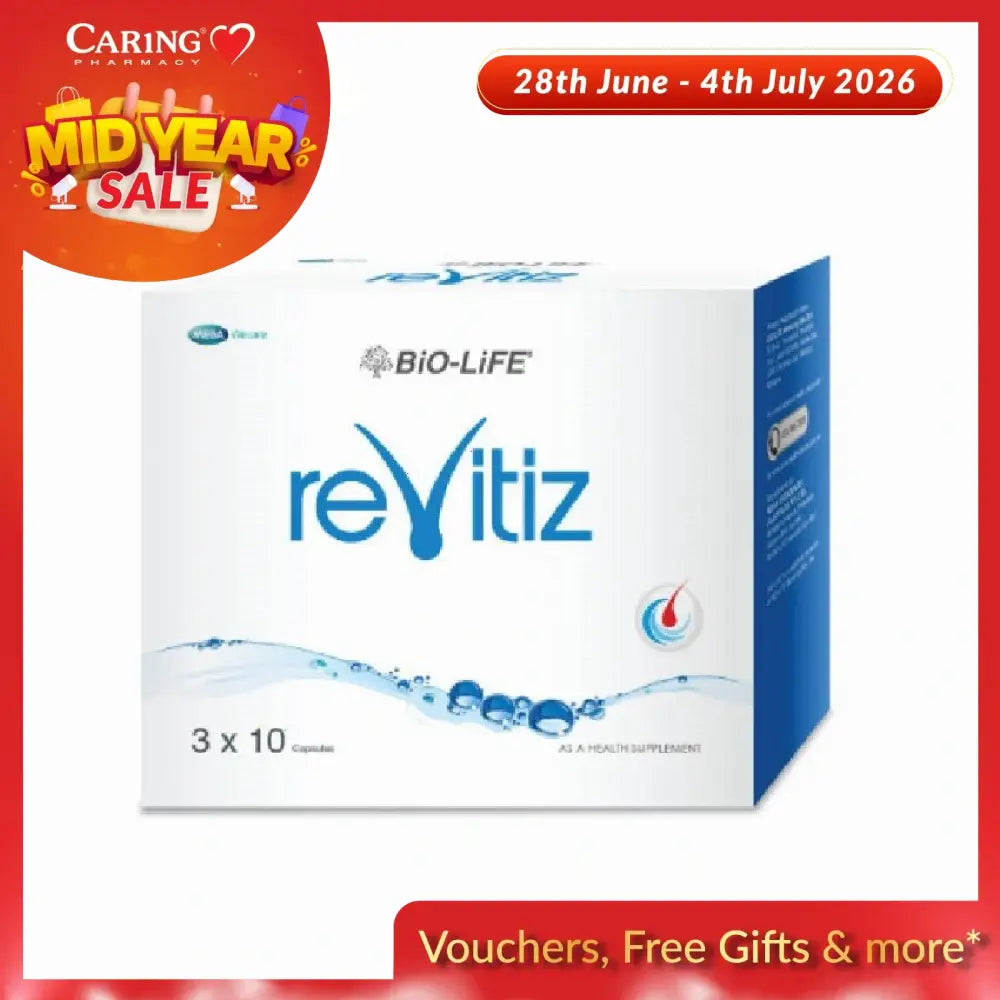 Bio-Life Revitiz supplement in a box containing 30 capsules for health and wellness support