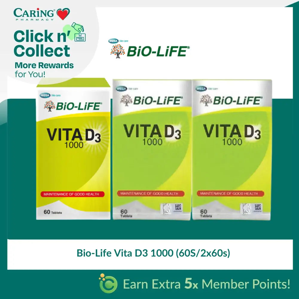 Bio-Life Vita D3 1000 (60S/2x60s)