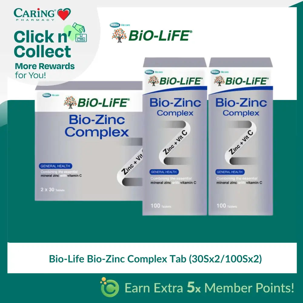 Bio-Life Bio-Zinc Complex Tab (30Sx2/100Sx2)