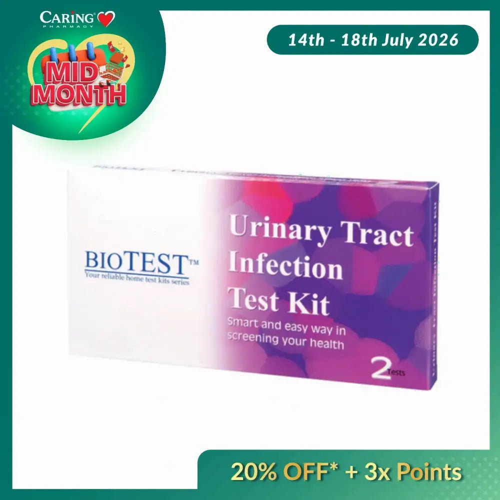 BIO TEST URINARY TRACT INFECTION TEST KIT 2S