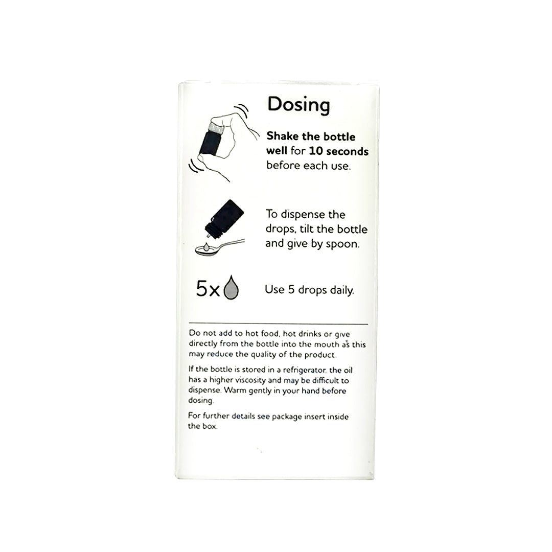 Instructions for BioGaia probiotic with vitamin D3 showing dosing and dispensing directions