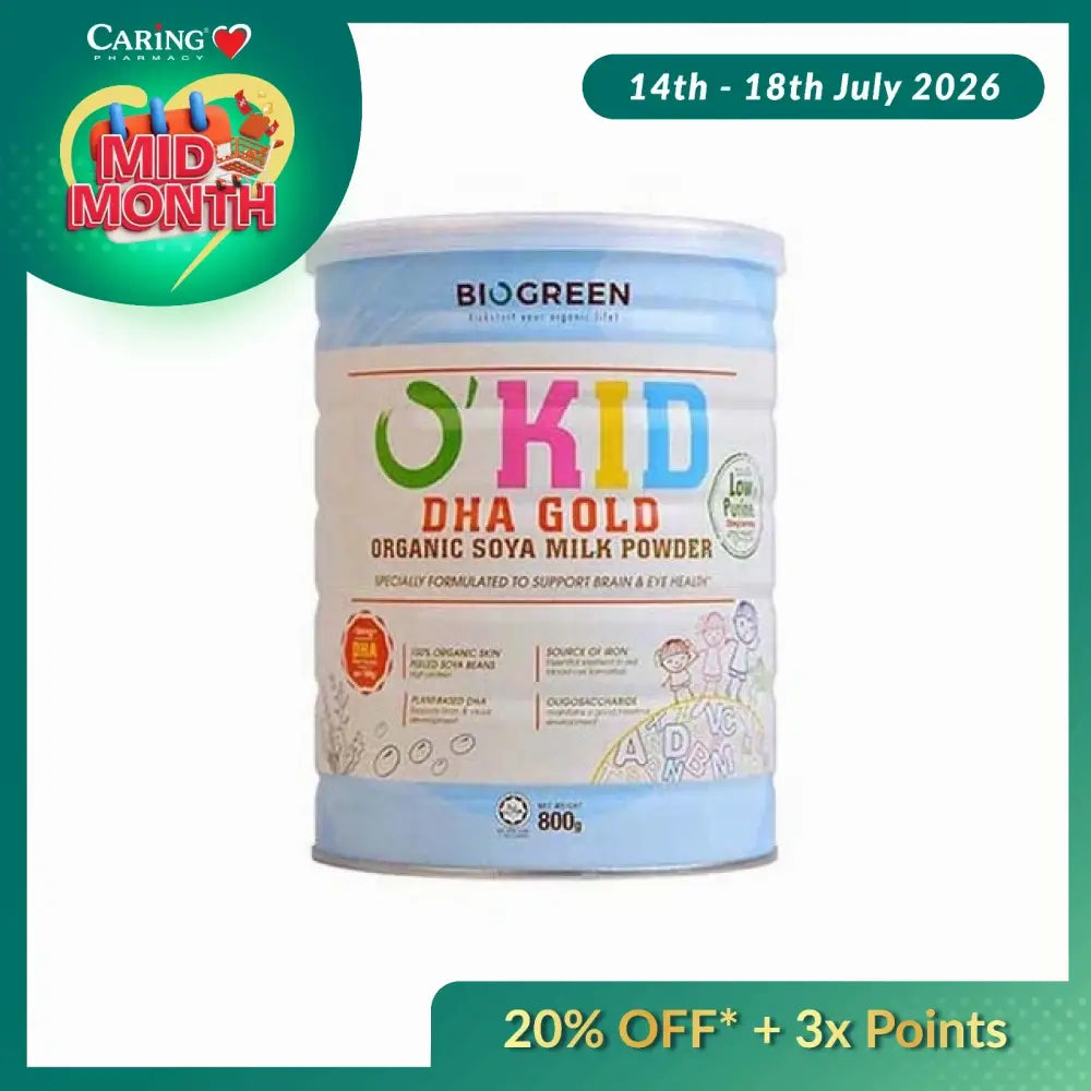 BIOGREEN DHA GOLD ORGANIC SOYA MILK 800G
