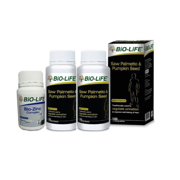 BIO-LIFE Saw Palmetto supplement for men's health with Pumpkin Seed and Bio-Zinc Complex