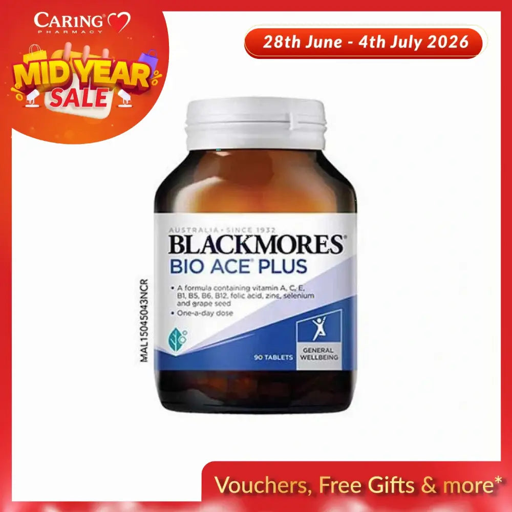 Blackmores ACE Plus supplement bottle with 90 tablets for daily vitamin support