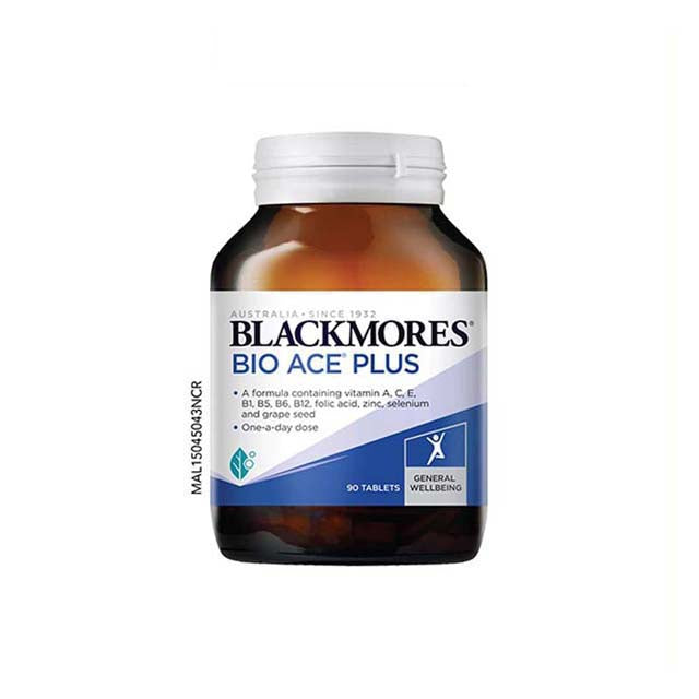 Blackmores ACE Plus supplement bottle with 90 tablets for daily vitamin support