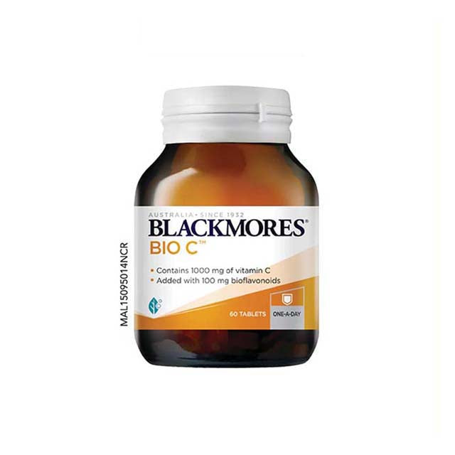 Blackmores Bio C 1000mg vitamin C tablets in a 60-tablet bottle for immune support
