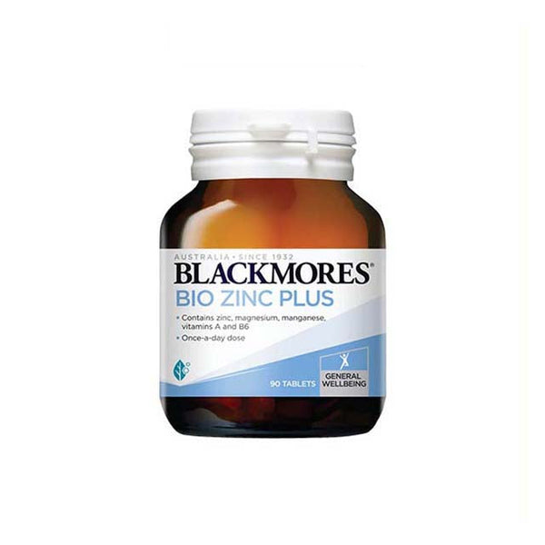 Blackmores Bio Zinc Plus Malaysia in a bottle containing 90 tablets for general wellbeing