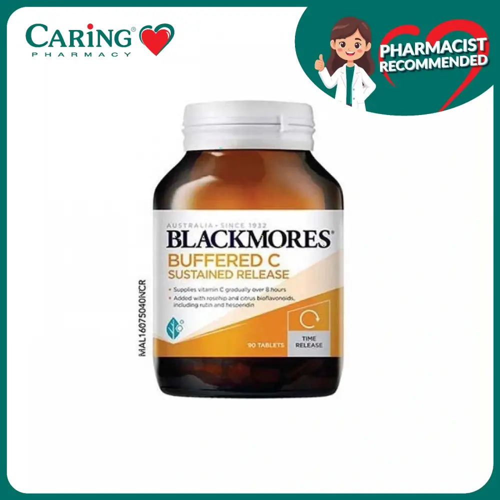 Blackmores Buffered C 90 tablets for sustained vitamin C release and immune support