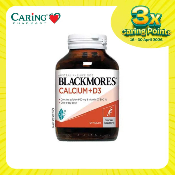 Blackmores Calcium D3 supplement bottle with 120 tablets for daily bone health