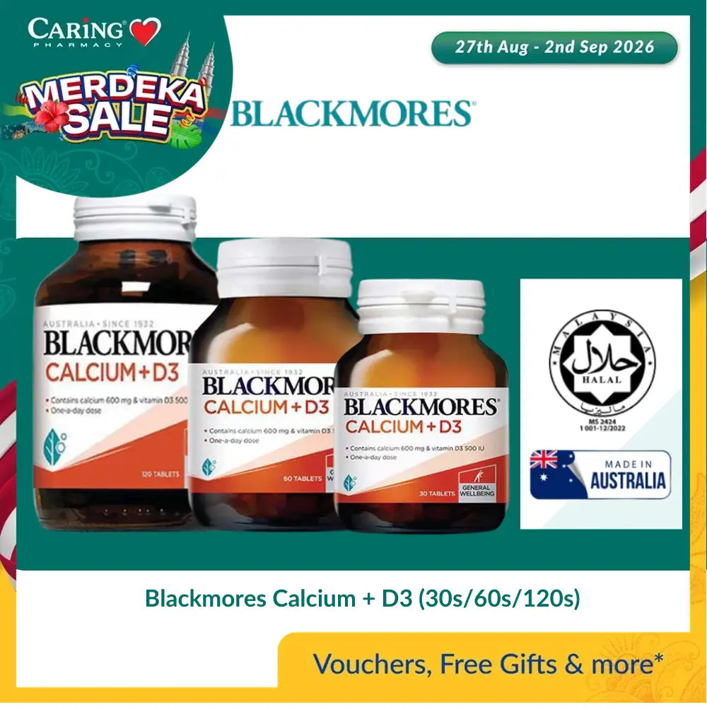 Blackmores Calcium + D3 (30s/60s/120s)