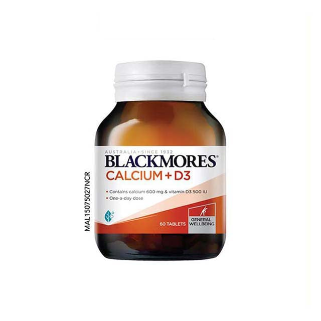 Blackmores Calcium D3 supplement with 60 tablets for bone health and overall wellbeing