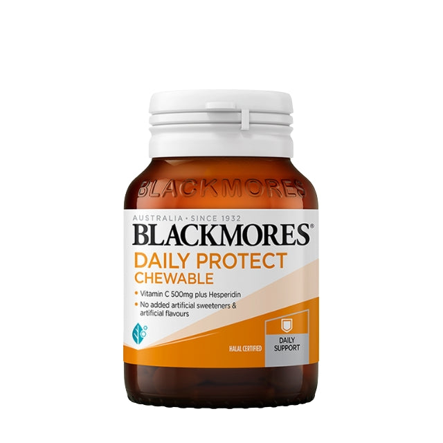 Blackmores Daily Protect chewable tablets with Vitamin C 500mg for daily health support