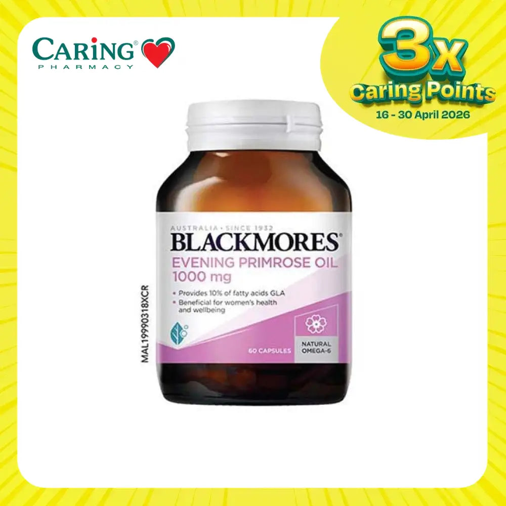 Blackmores evening primrose oil 1000 mg in a bottle with 60 capsules for women's health