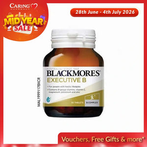 Blackmores Executive B Malaysia dietary supplement in a bottle with 30 tablets for busy lifestyles