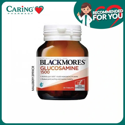 Blackmores Glucosamine 1500mg tablets in a bottle designed for joint health and mobility