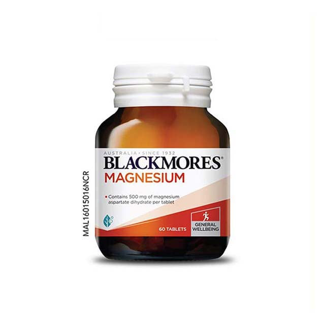 Blackmores Magnesium 60 tablets for general wellbeing with 500 mg of magnesium per tablet