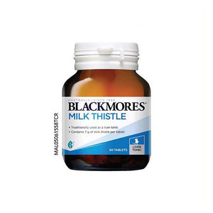 Blackmores Milk Thistle supplement bottle containing 60 tablets for liver health support