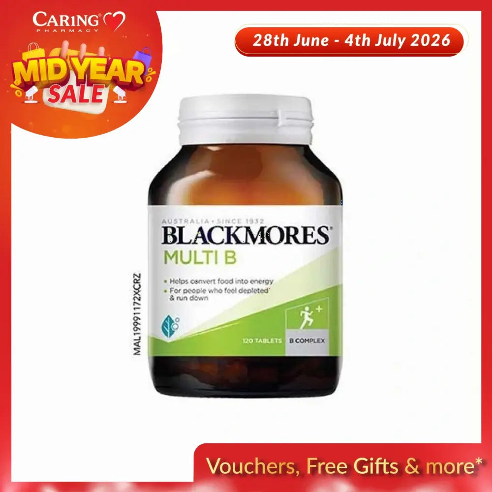 Blackmores Multi B 120 tablets for energy conversion and vitality support
