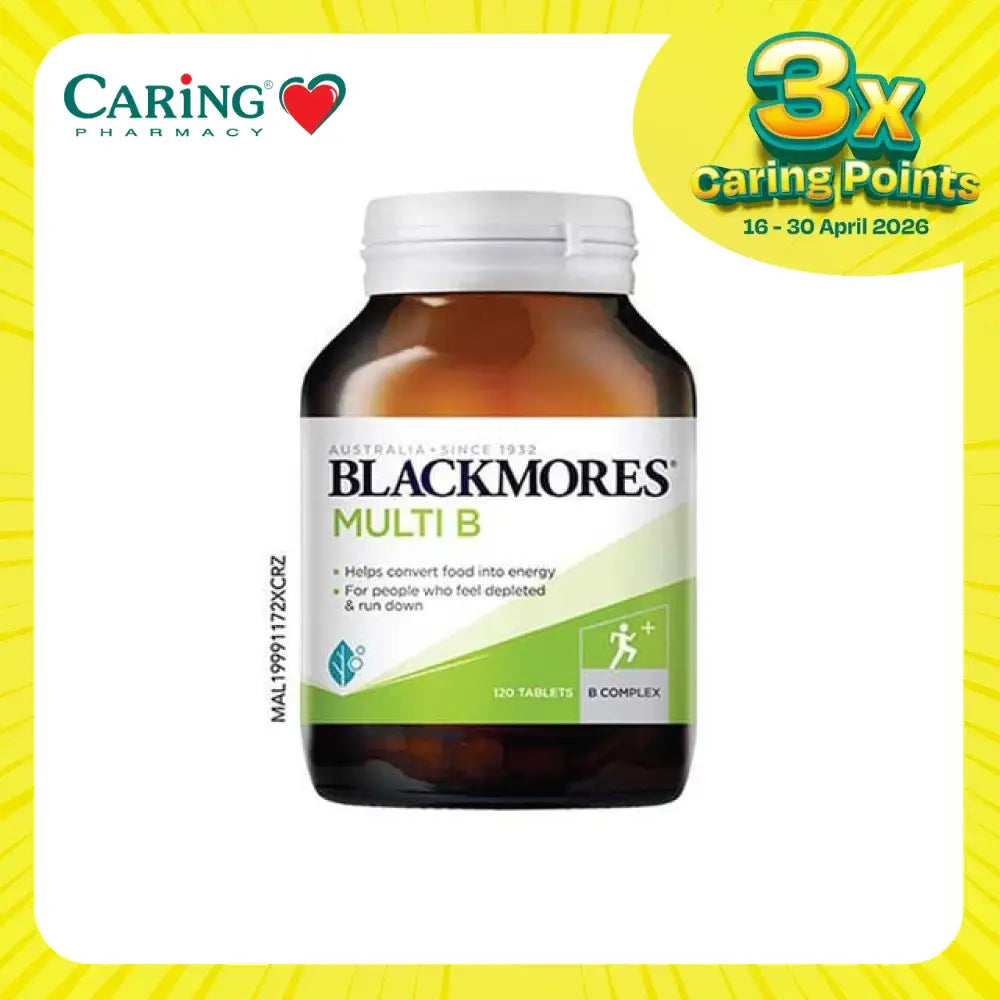 Blackmores Multi B 120 tablets for energy conversion and vitality support