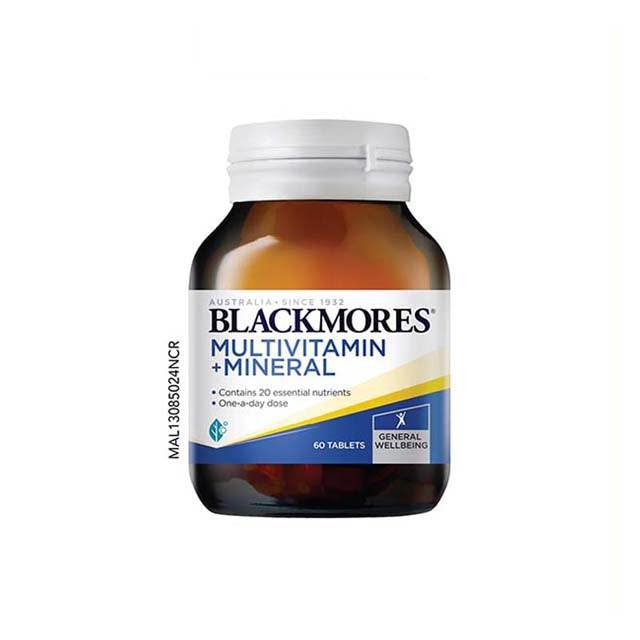 Blackmores multivitamin supplements in a 60 tablet bottle for daily nutritional support