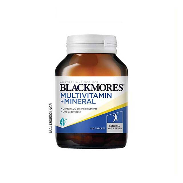 Blackmores multivitamins and minerals in a 120-tablet bottle for daily health support