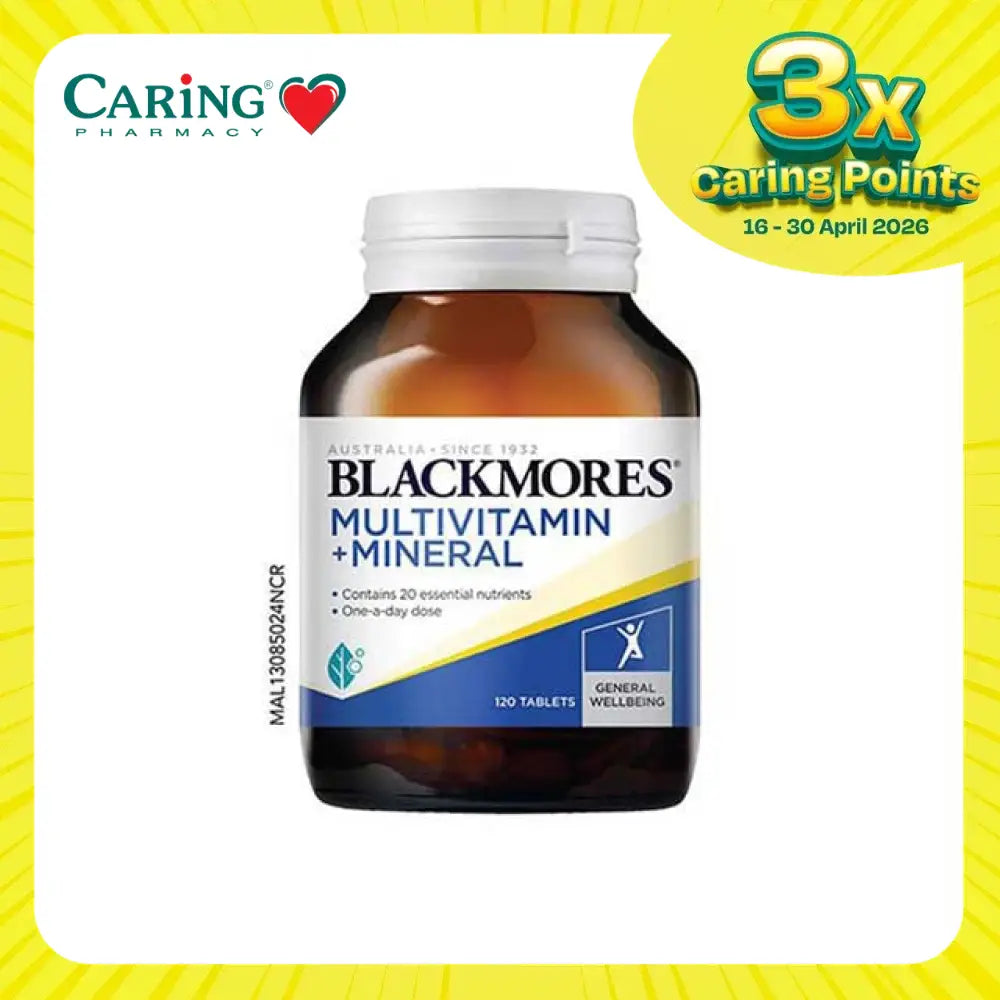 Blackmores multivitamins and minerals in a 120-tablet bottle for daily health support