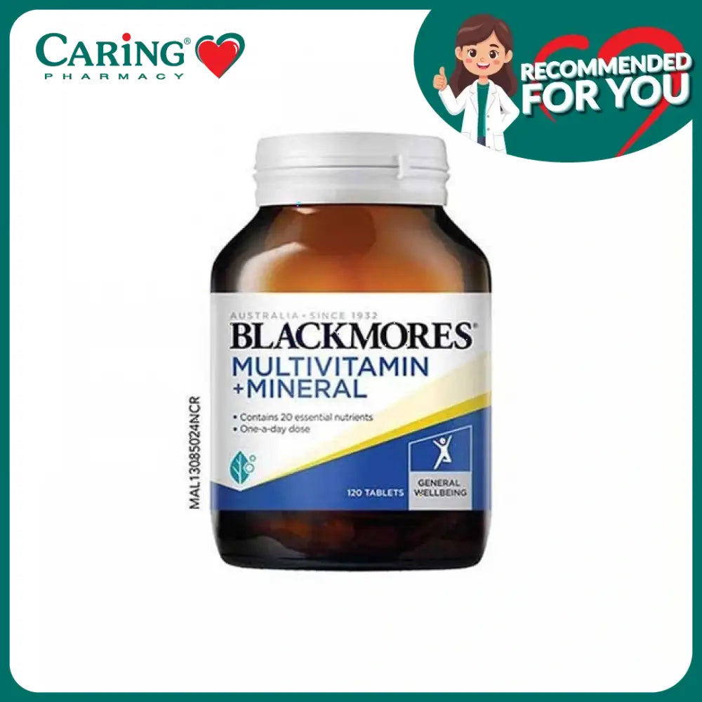 Blackmores multivitamins and minerals in a 120-tablet bottle for daily health support