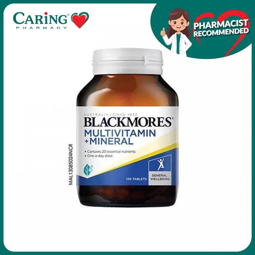 Blackmores multivitamins and minerals in a 120-tablet bottle for daily health support