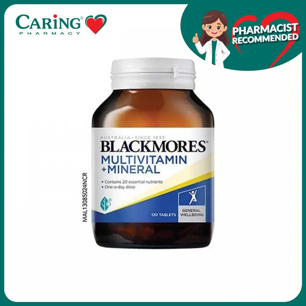 Blackmores multivitamins and minerals in a 120-tablet bottle for daily health support