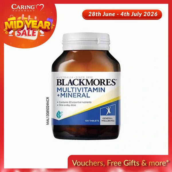Blackmores multivitamins and minerals in a 120-tablet bottle for daily health support