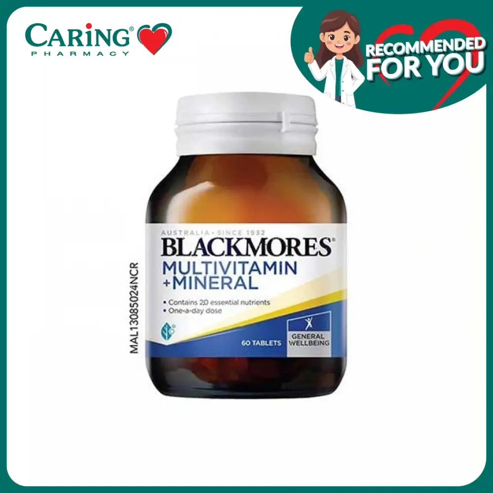 Blackmores multivitamin supplements in a 60 tablet bottle for daily nutritional support