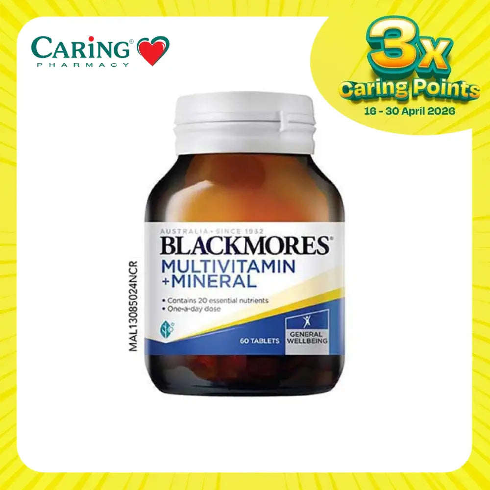 Blackmores multivitamin supplements in a 60 tablet bottle for daily nutritional support