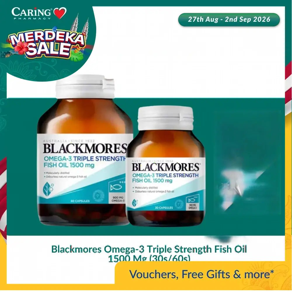 Blackmores Omega-3 Triple Strength Fish Oil 1500 Mg (30s/60s) - Supplements