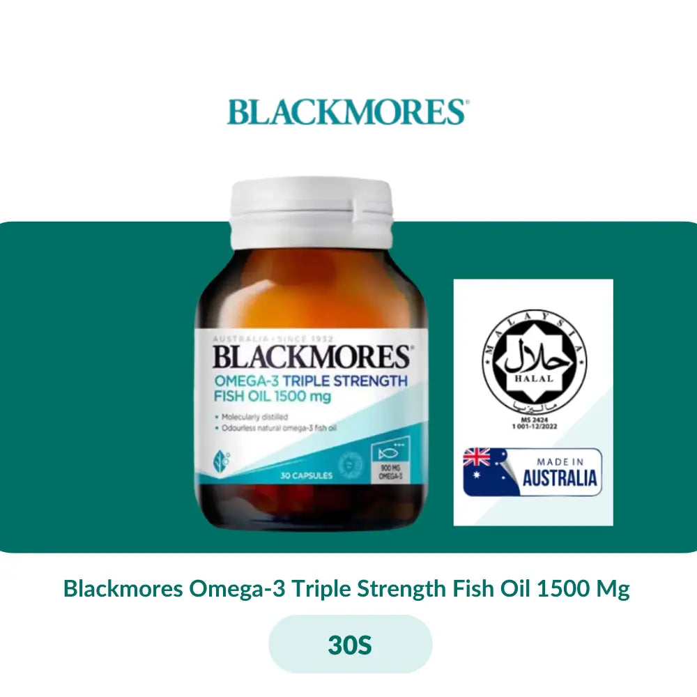Blackmores Omega-3 Triple Strength Fish Oil 1500 Mg (30s/60s) - 30s - Supplements