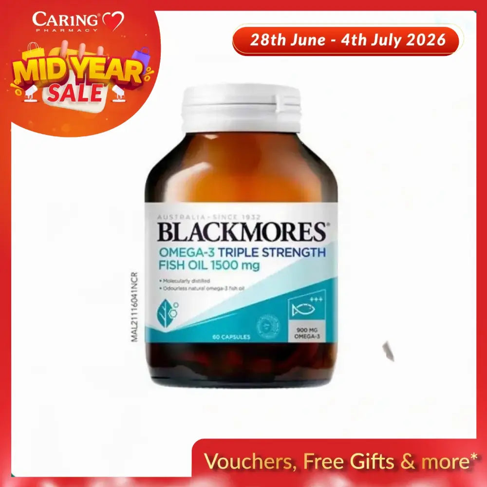 Blackmores Omega-3 Triple Strength Fish Oil 1500 Mg 60s - Supplements