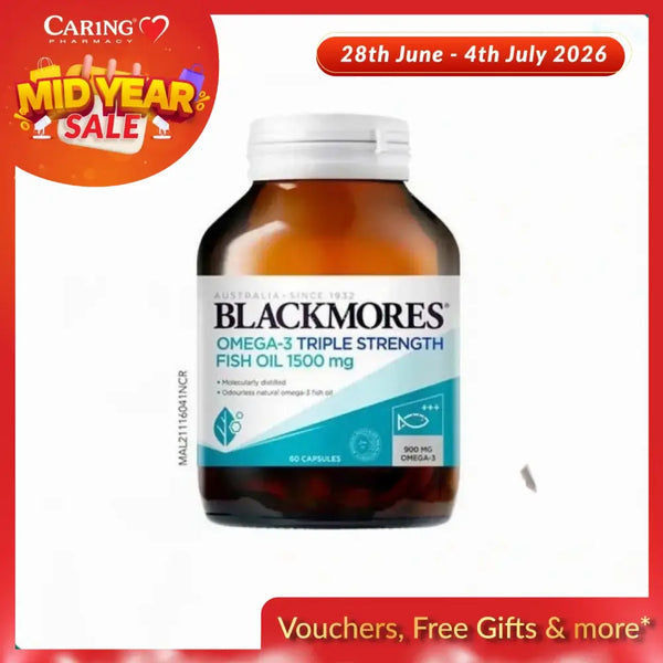 Blackmores Omega-3 Triple Strength Fish Oil 1500 Mg 60s - Supplements