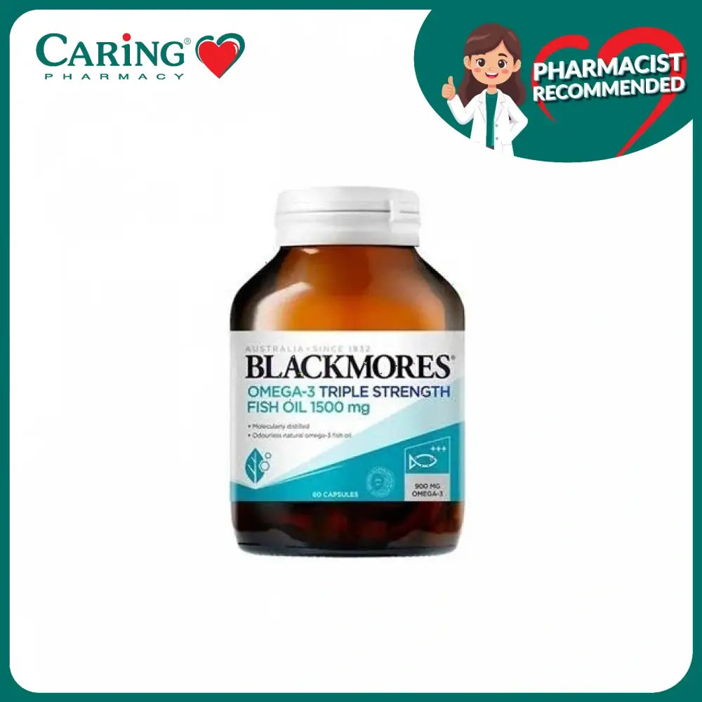 BLACKMORES OMEGA-3 TRIPLE STRENGTH FISH OIL 1500MG 60SX2