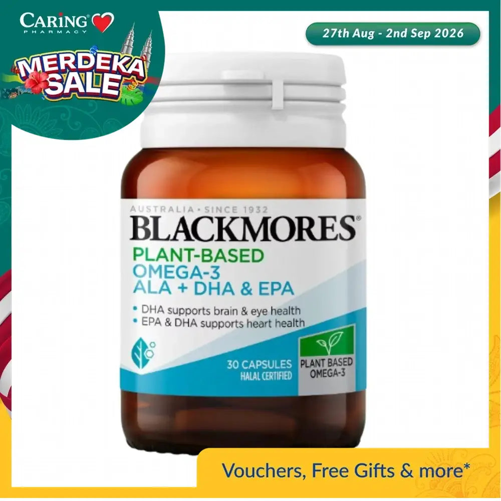 BLACKMORES PLANT-BASED OMEGA-3 ALA+DHA 30S