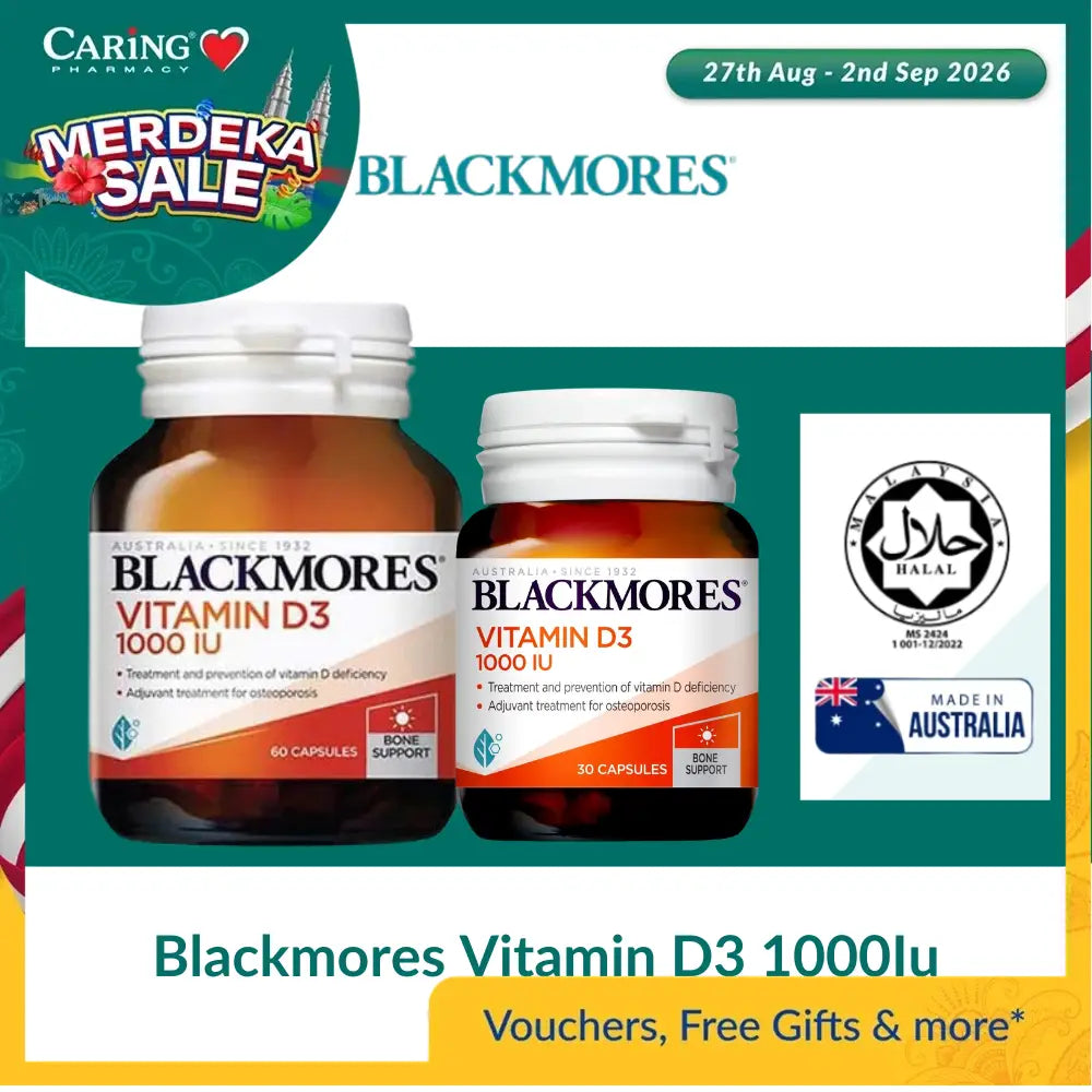 Blackmores Vitamin D3 1000Iu (30s/60s)