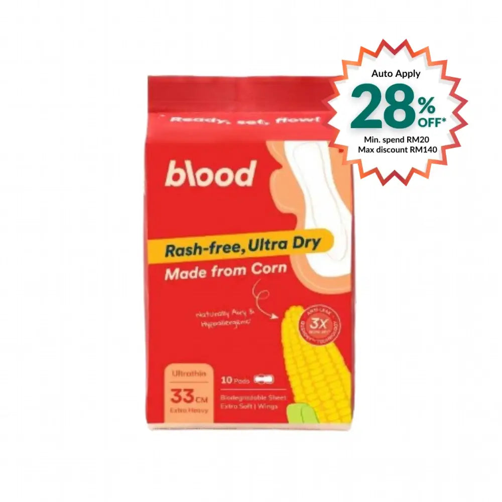 BLOOD CORN PAD ULTRATHIN EXTRA HEAVY 33CM 10S
