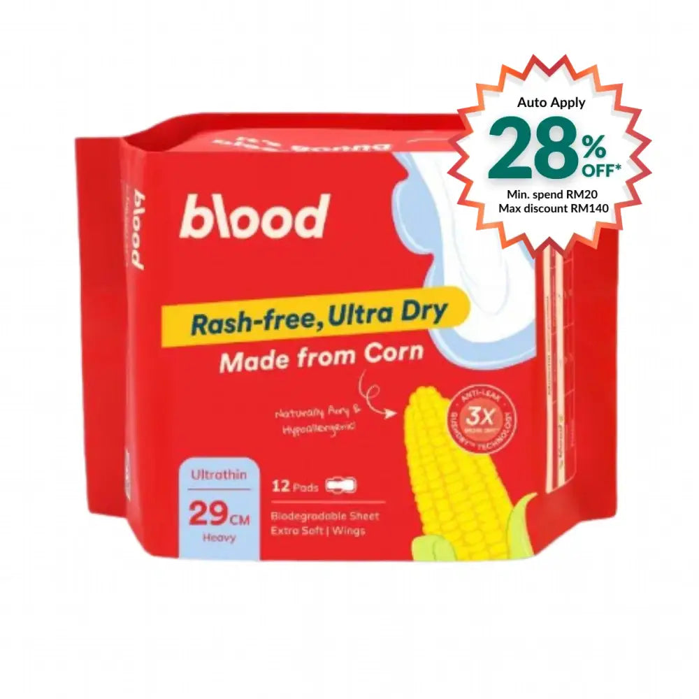 BLOOD CORN PAD ULTRATHIN HEAVY 29CM 12S