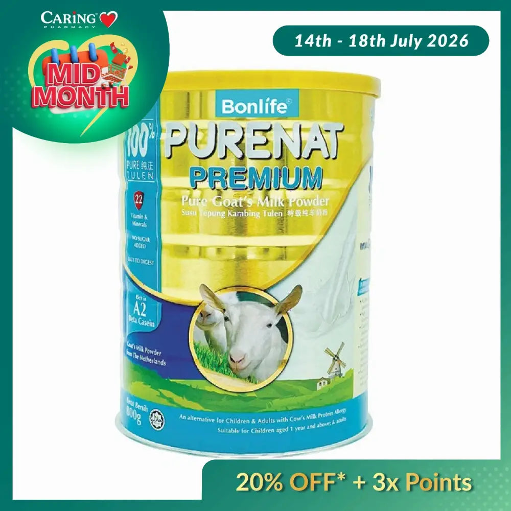 BONLIFE PURENAT PREMIUM GOAT MILK POWDER 800G (BC)
