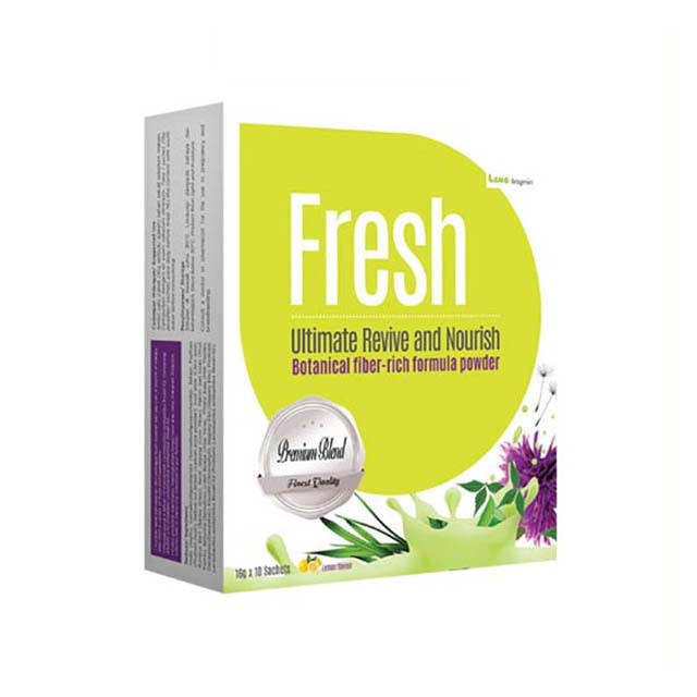LANG BRAGMAN Fresh Botanical Fiber Powder Supplement in a box with 16 sachets for ultimate revive and nourish
