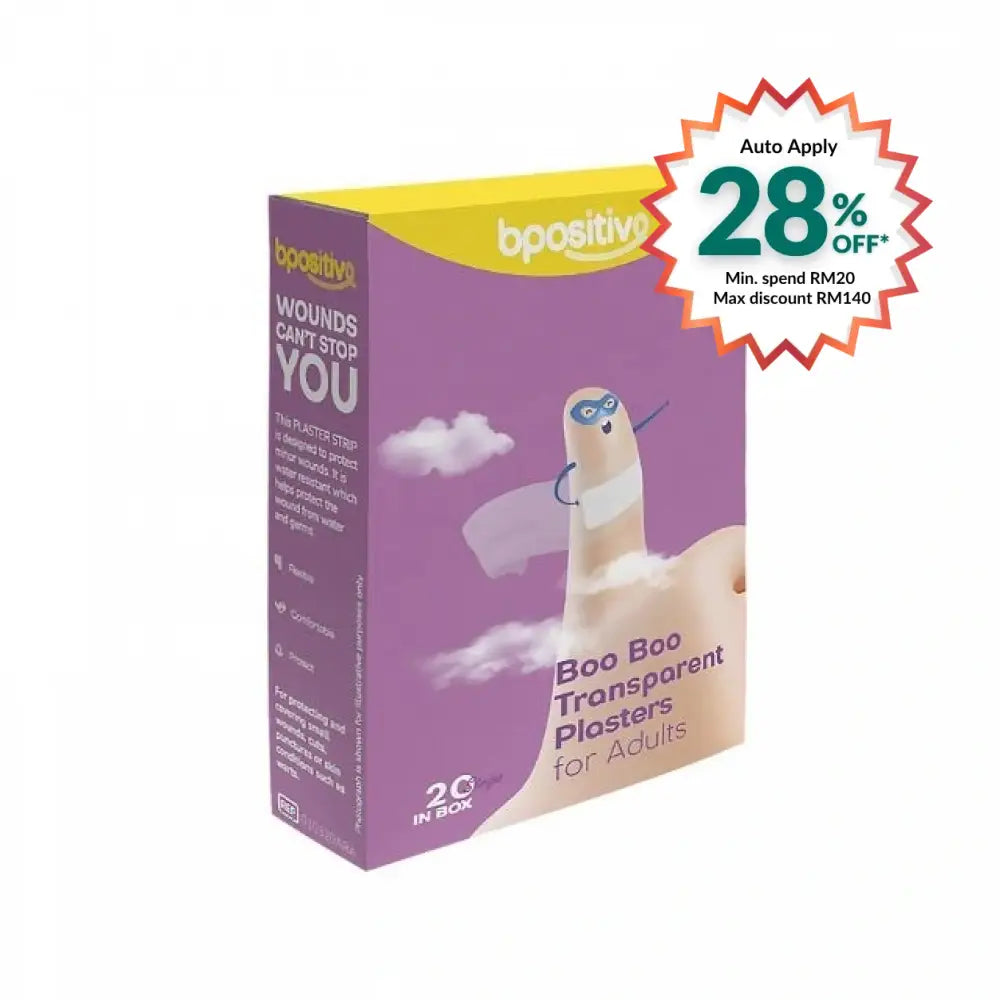 BPOSITIVE BOO BOO TRANSPARENT STRIPS FOR ADULTS 20S