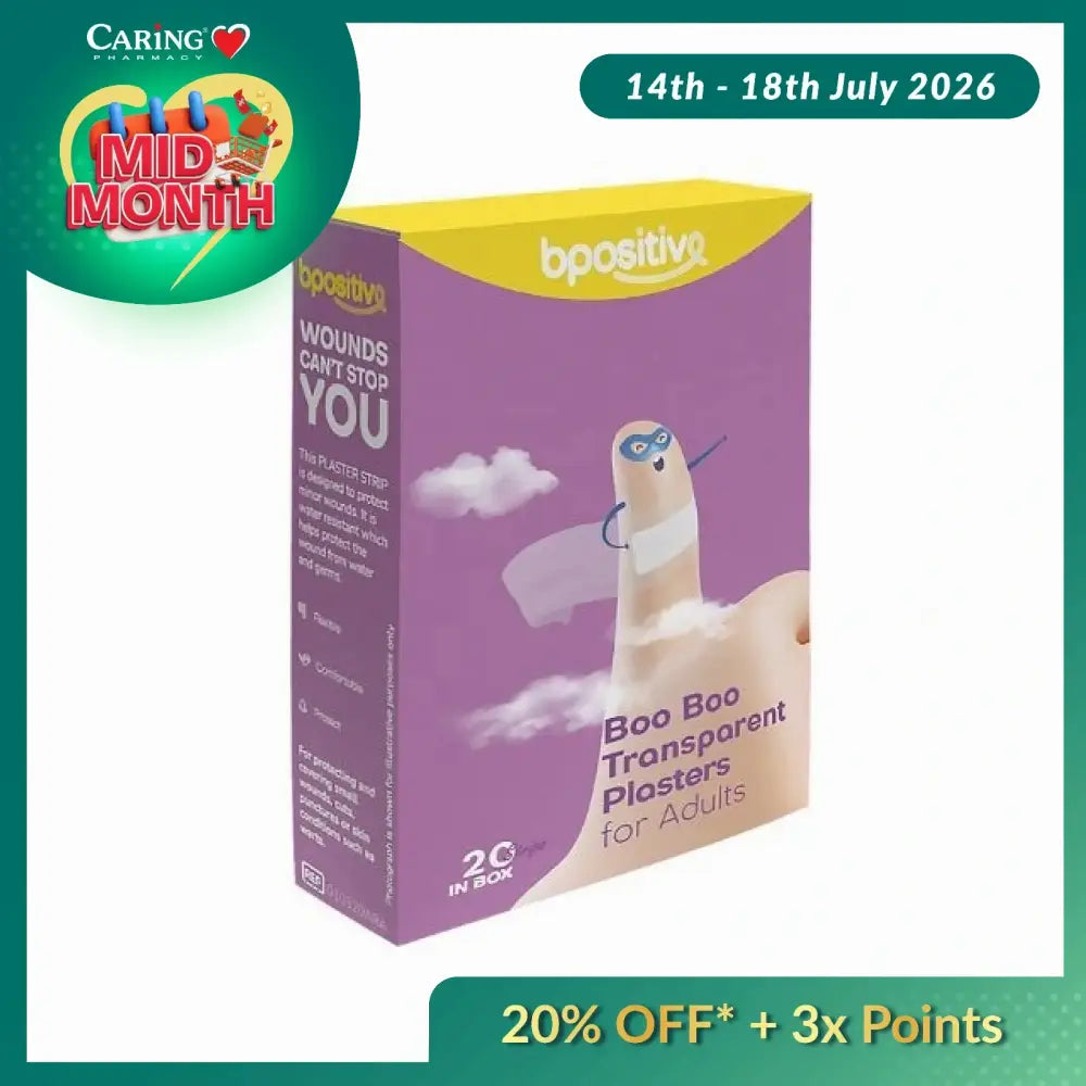 BPOSITIVE BOO BOO TRANSPARENT STRIPS FOR ADULTS 20S