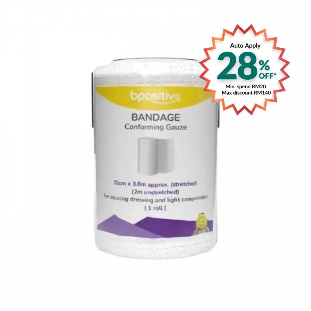 BPOSITIVE CONFORMING GAUZE BANDAGE 10CMX2M 1S
