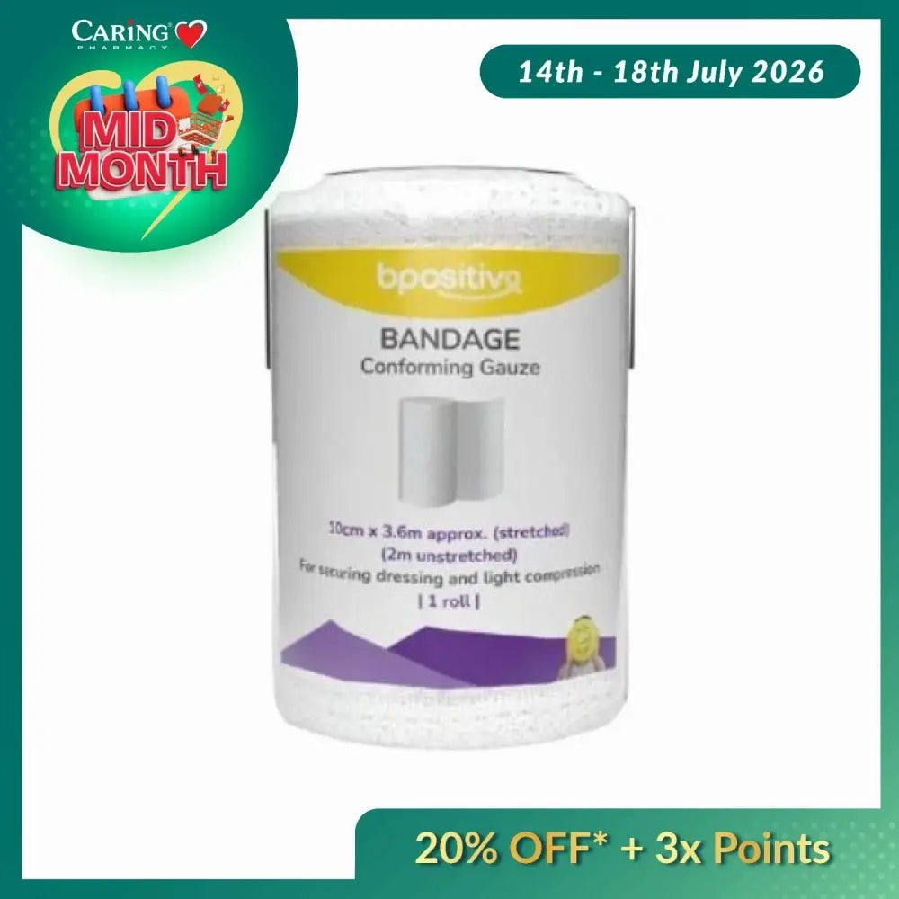BPOSITIVE CONFORMING GAUZE BANDAGE 10CMX2M 1S