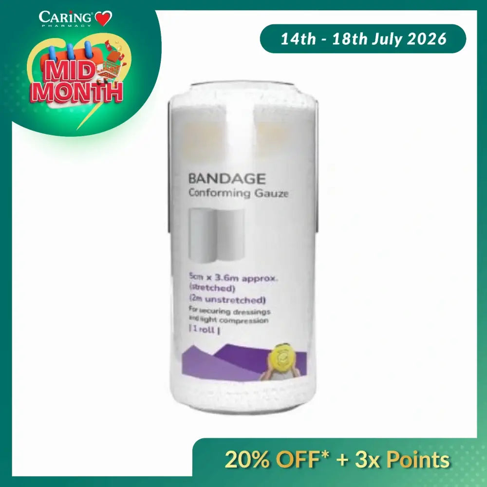 BPOSITIVE CONFORMING GAUZE BANDAGE 5CMX2M 1S